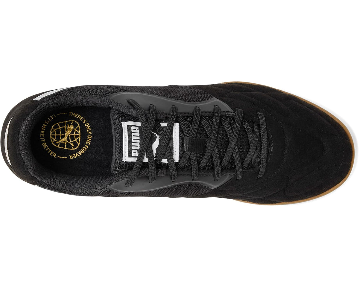 Men's PUMA King Top Indoor Trainer Soccer Shoes Puma Black-Puma White-Puma Gold