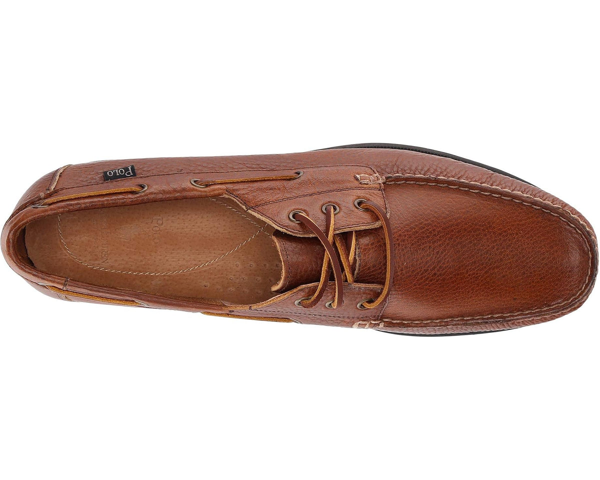 Men's Polo Ralph Lauren Bienne Boat Shoe Tan Oiled Tumbled Leather