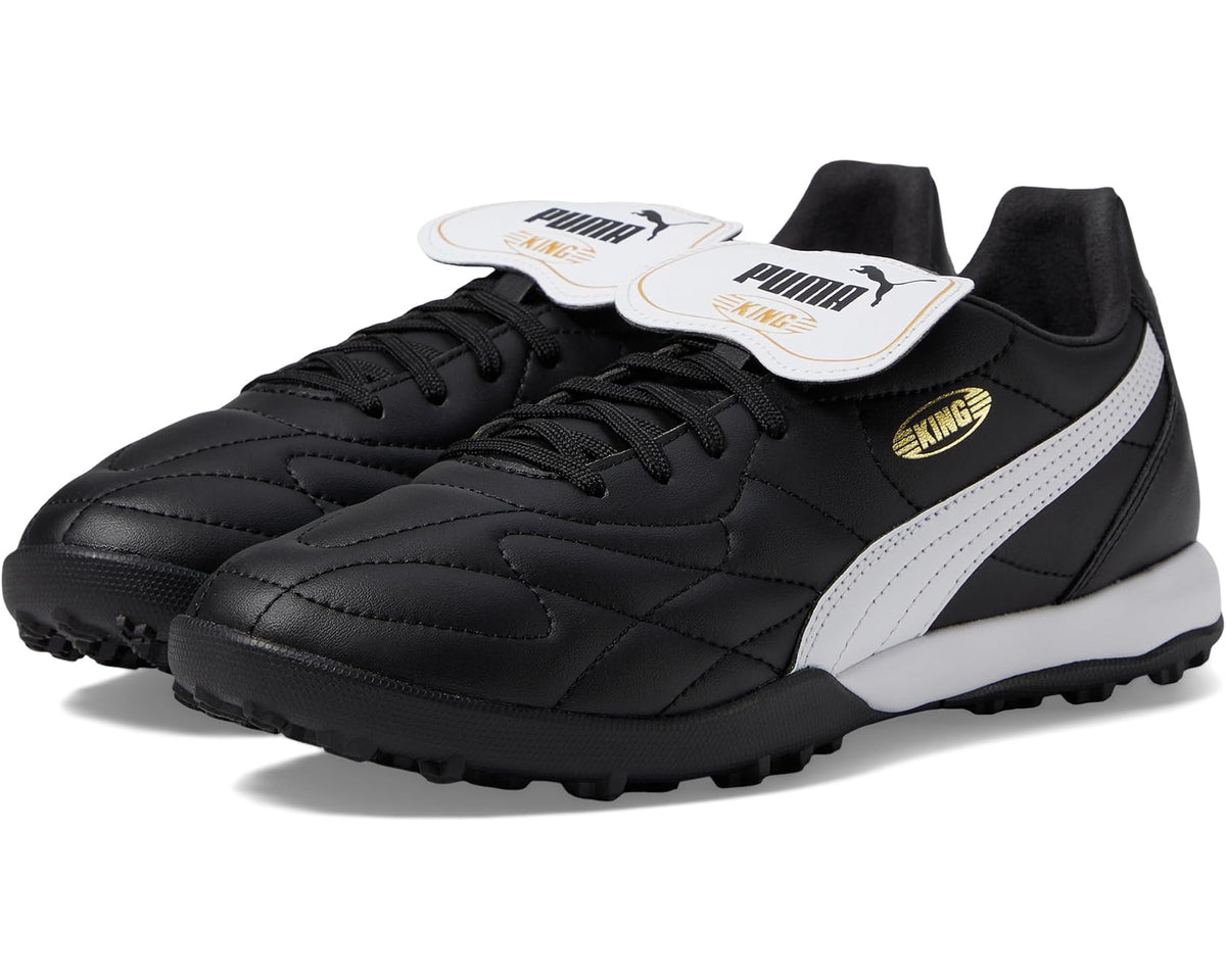 Men's PUMA King Top Turf Training Soccer Cleats PUMA Black/PUMA White/PUMA Gold