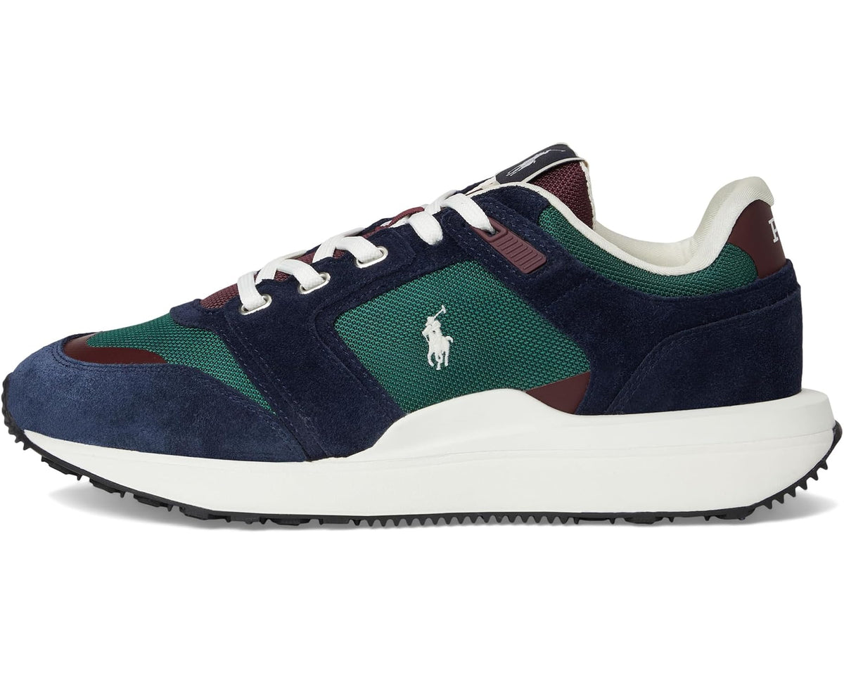 Men's Polo Ralph Lauren Train 89 Suede & Oxford Sneakers Collegiate Color-Block