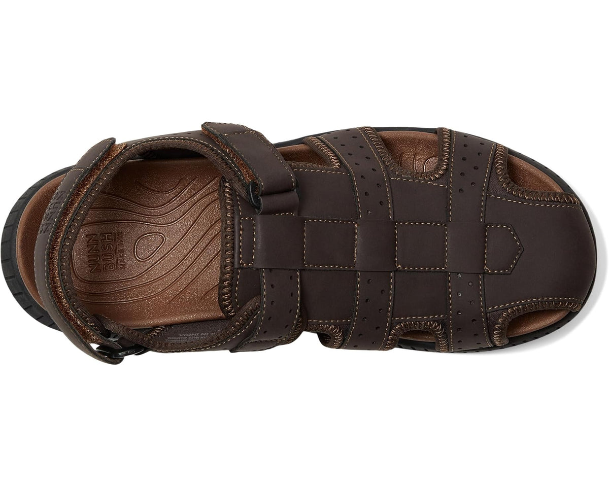 Men's Nunn Bush Lauguna Closed Toe Fisherman Sport River Lightweight Sandals Brown