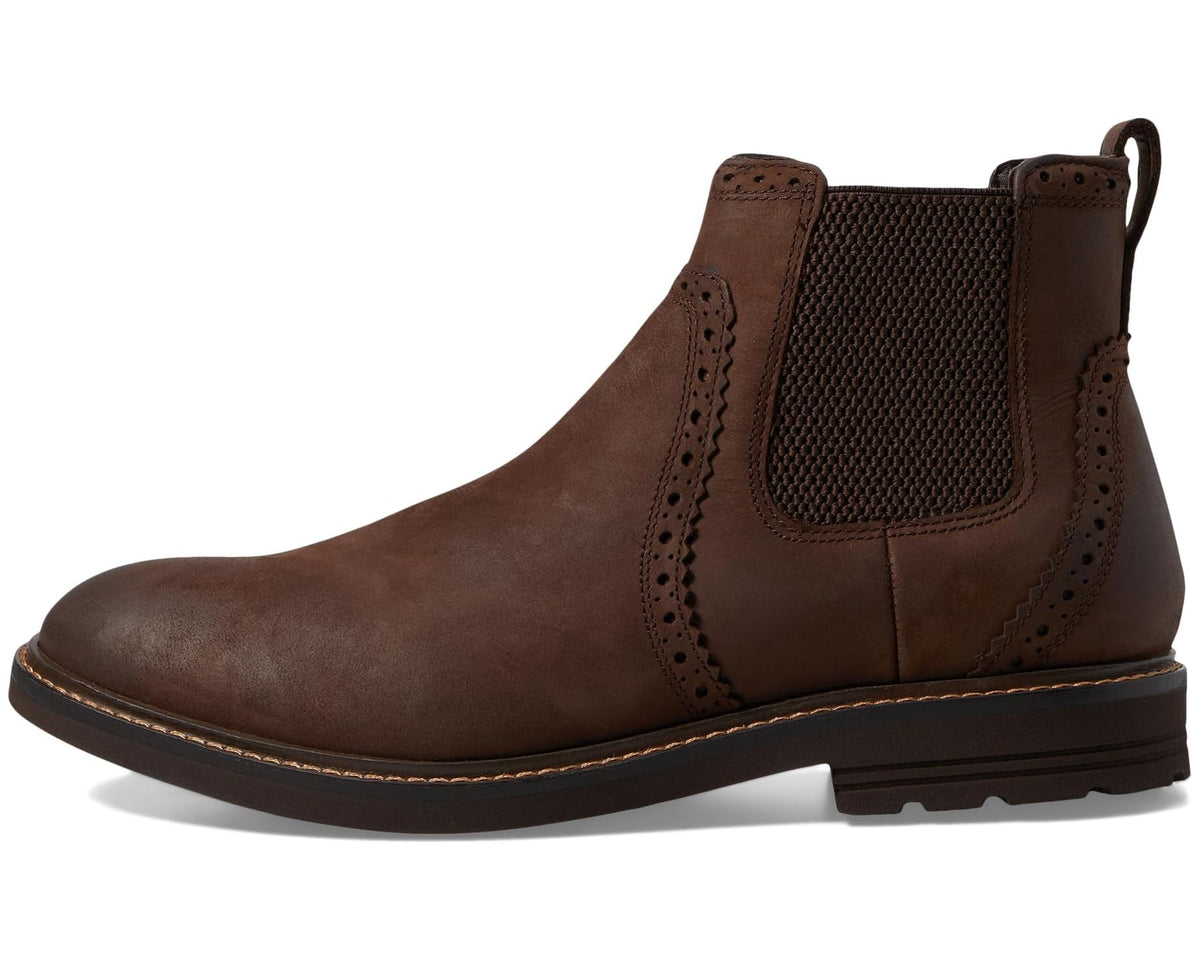 Men's Nunn Bush Otis 2.0 Chelsea Fashion Leather Boots Brown