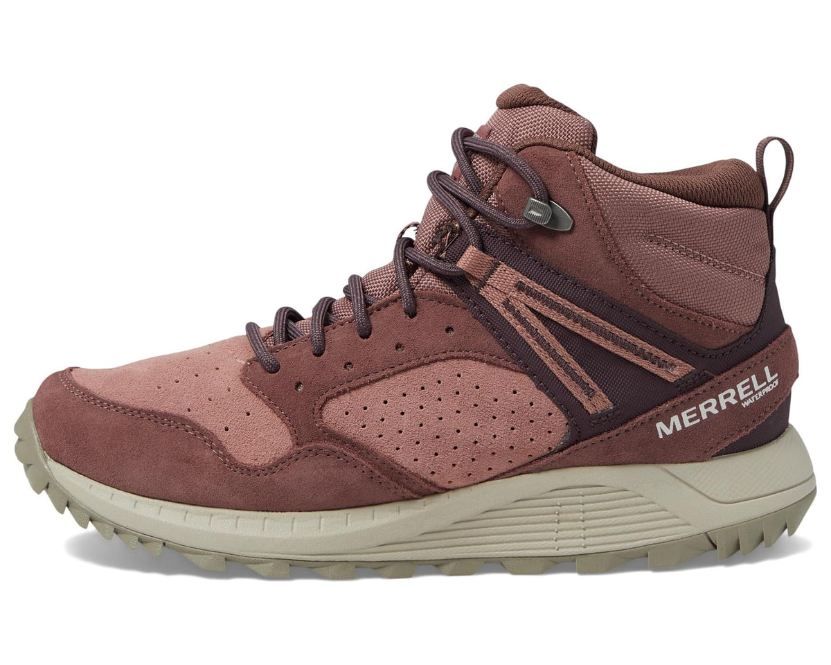 Men's Merrell Wildwood Mid LTR Waterproof Marron/Burlwood