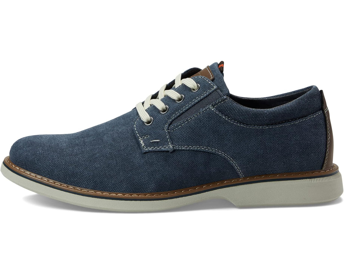 Men's Nunn Bush Otto Canvas Plain Toe Oxford Blue