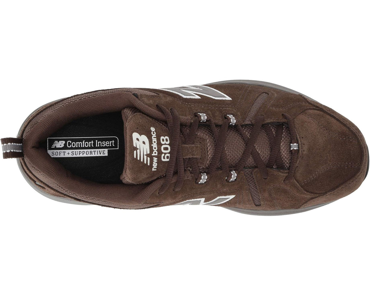 Men's New Balance 608v5 Chocolate Brown/White