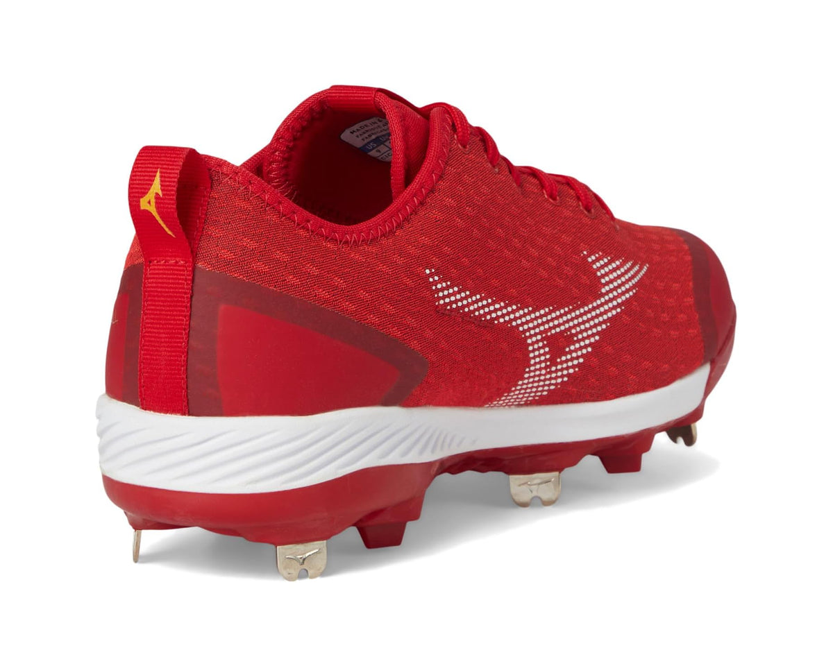 Men's Mizuno Dominant 4 Baseball Cleats Red/White