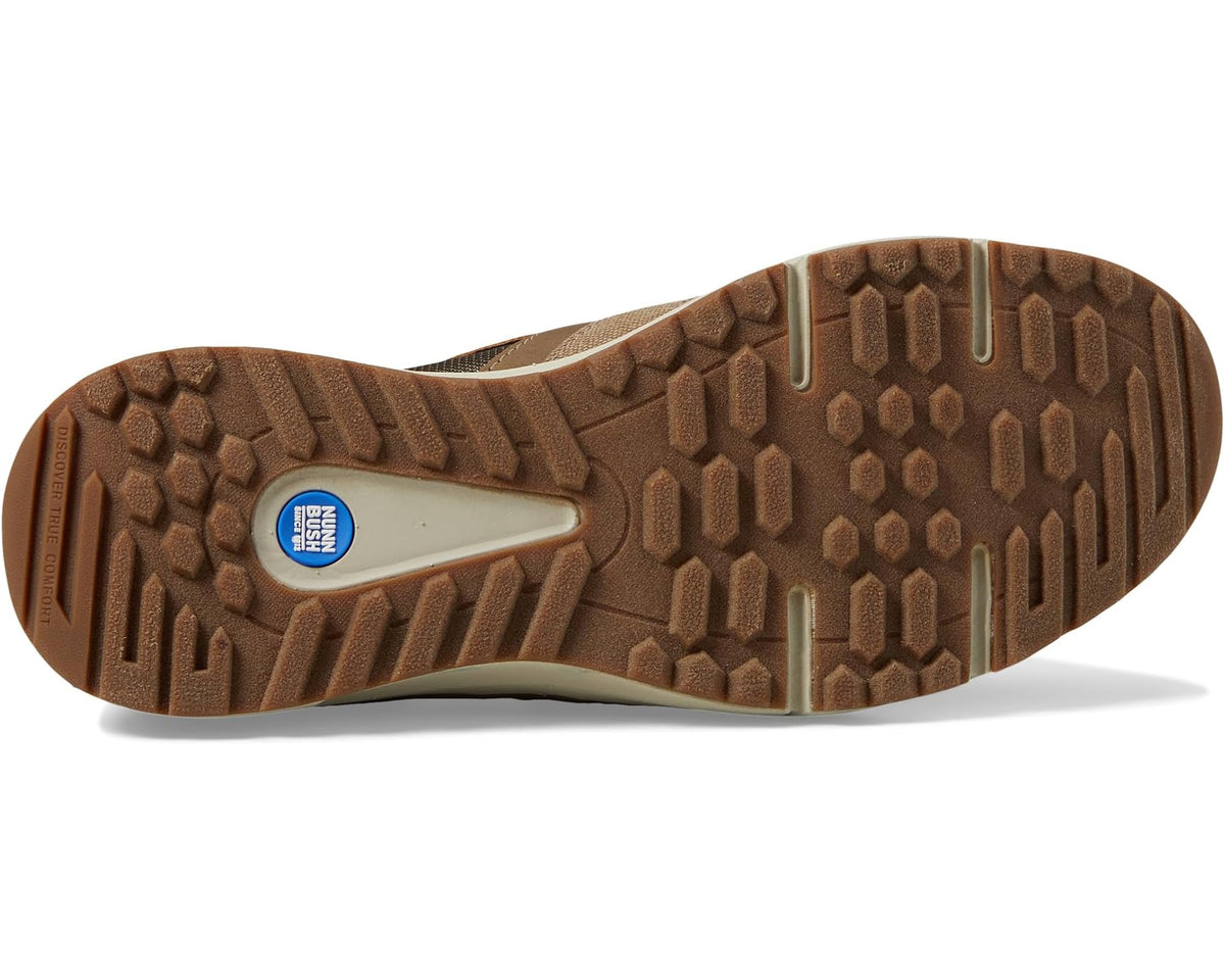 Men's Nunn Bush Sedona Canvas Moccasin Toe Slip-On Comfortable Lightweight Loafer With Memory Foam Stone