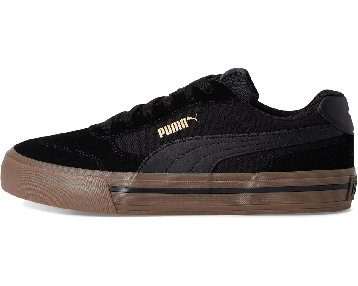 Men's PUMA Court Classic Vulc Shoes Black/Gold
