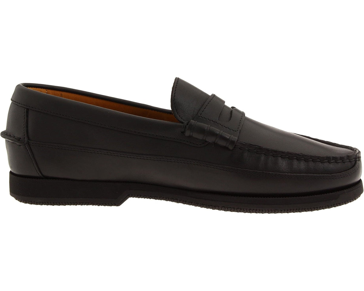Men's Mephisto Cap Vert Black Smooth Leather