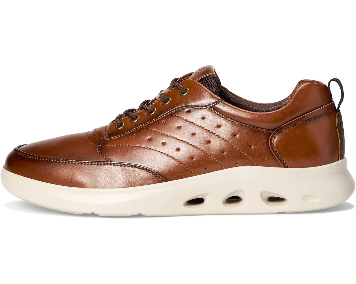 Men's Nunn Bush Ponte Moc Toe Sneakers Hybrid Oxford Dress Casual Lightweight Athletic Style Lace Up Cognac