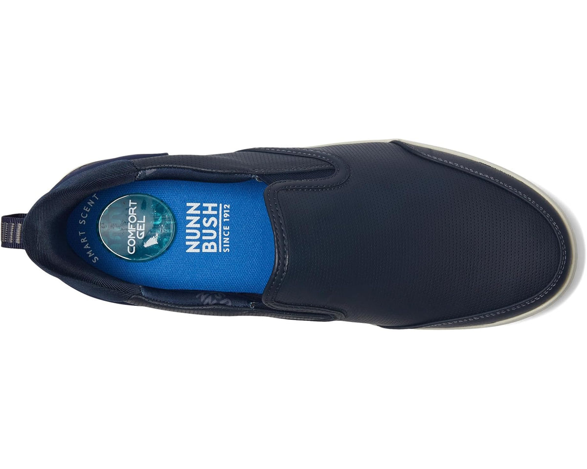 Men's Nunn Bush Kore City Walk EZ Slip-On Sneakers Easy On and Easy Off Navy