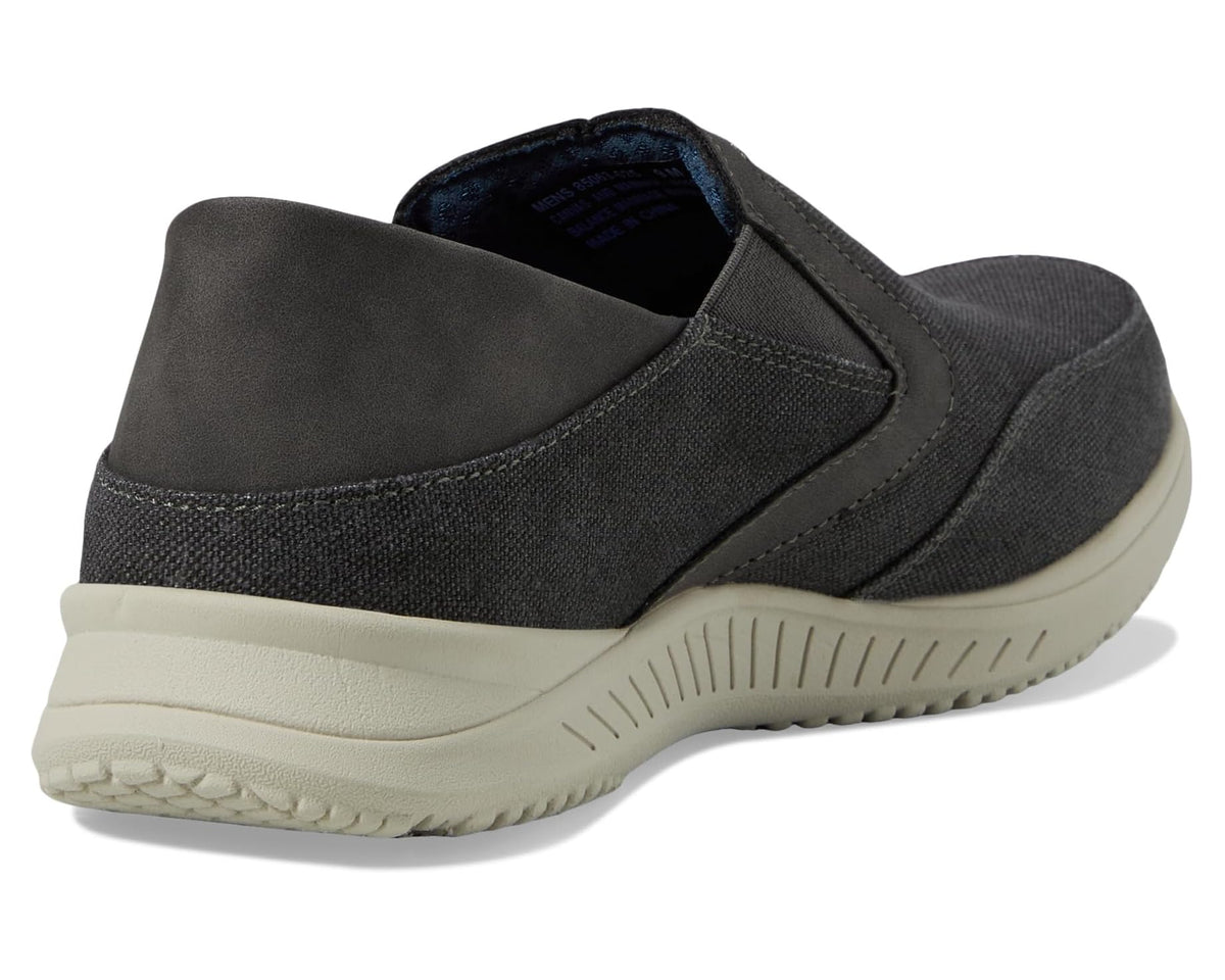 Men's Nunn Bush Conway EZ Canvas Moccasin Toe Slip-On Easy Slip-In Loafer Grey