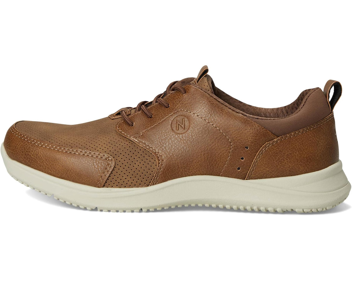 Men's Nunn Bush Conway Moccasin Toe Oxford Casual Lace Up Lightweight Athletic Style Tan