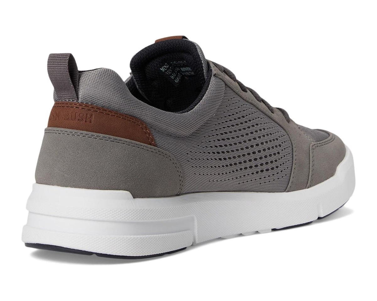 Men's Nunn Bush KORE City Rally Oxford Mesh Athletic Style Moccasin Toe U-Bal Lightweight Lace-Up Gray