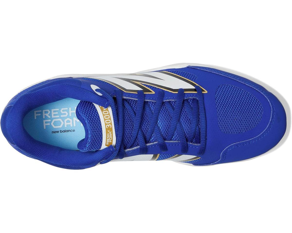 Men's New Balance Fresh Foam X 3000v7 Baseball Cleats Team Royal/White