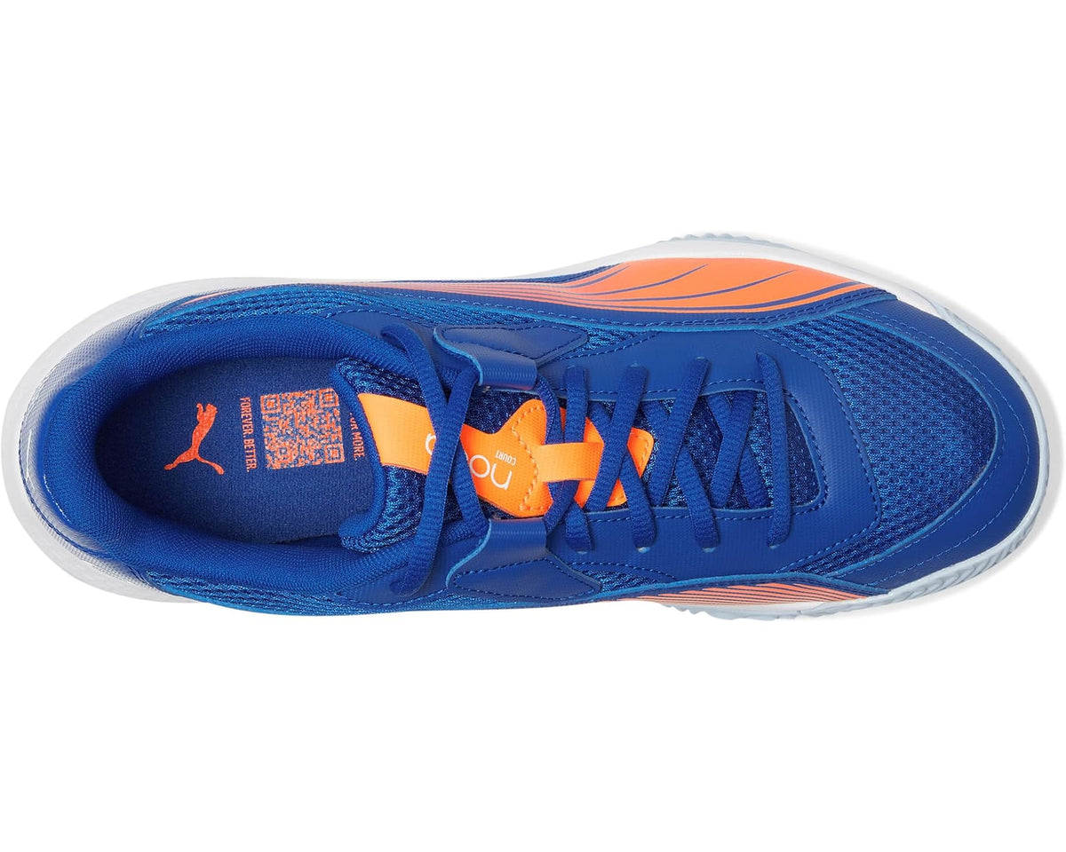 Men's PUMA Nova Court Pickleball Shoes Vivid Blue/Heat Fire/White/Glowing Red