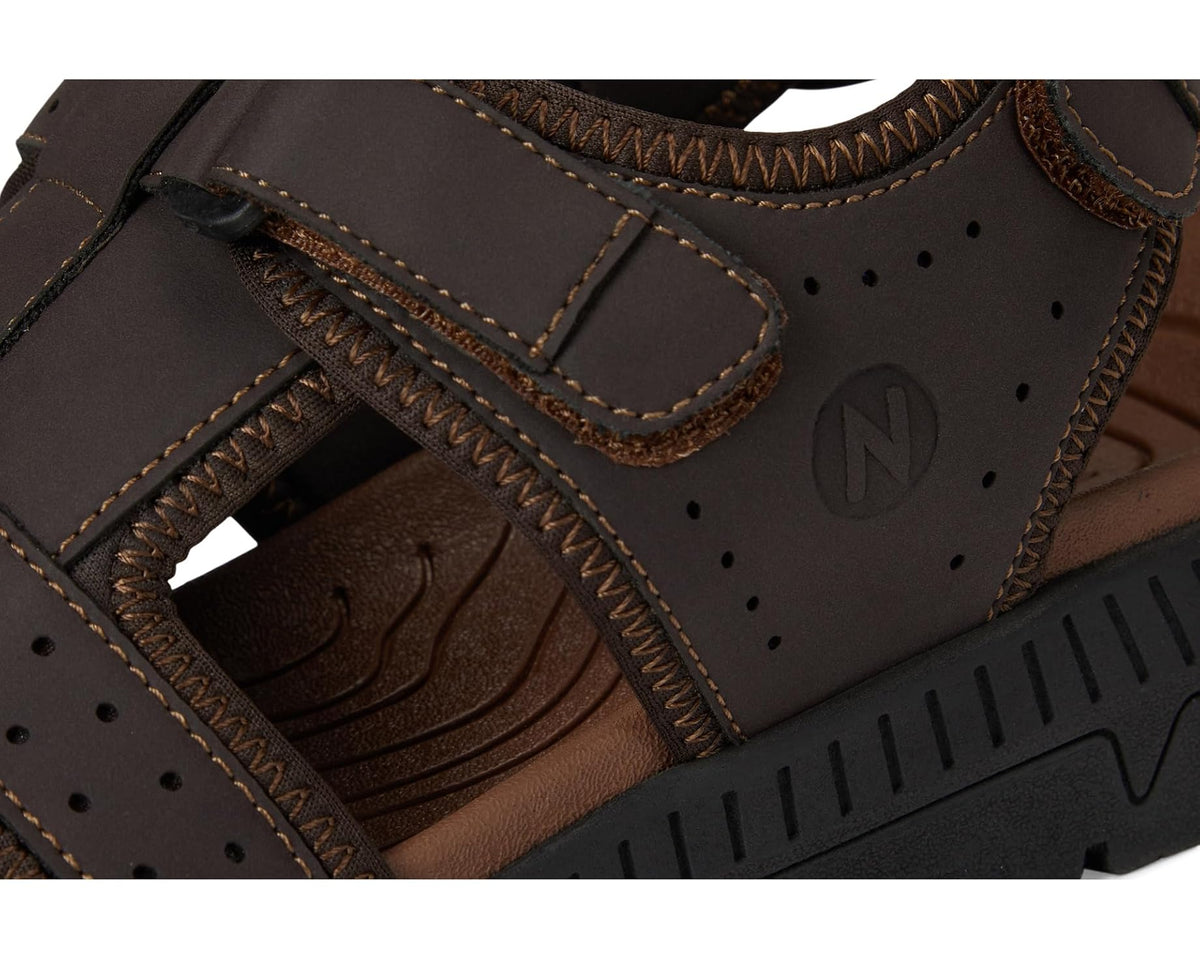 Men's Nunn Bush Lauguna Closed Toe Fisherman Sport River Lightweight Sandals Brown