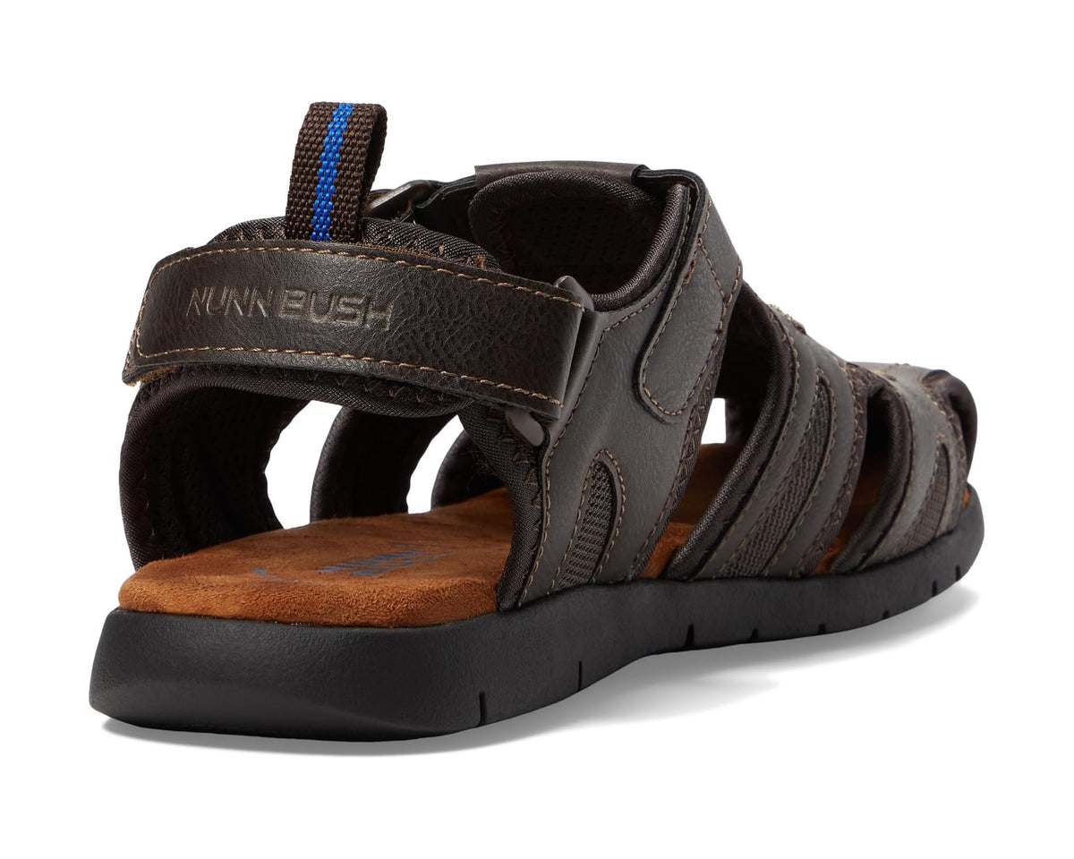 Men's Nunn Bush Rio Grande Fisherman Closed Toe Sandal Brown