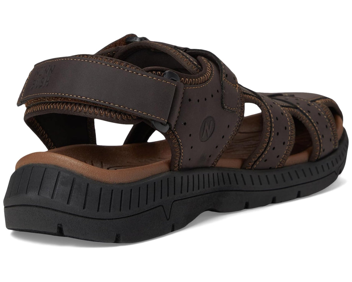 Men's Nunn Bush Lauguna Closed Toe Fisherman Sport River Lightweight Sandals Brown