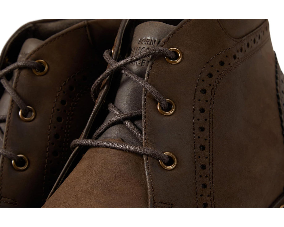 Men's Nunn Bush Ozark 2.0 Plain Toe Chukka Leather Boots Brown