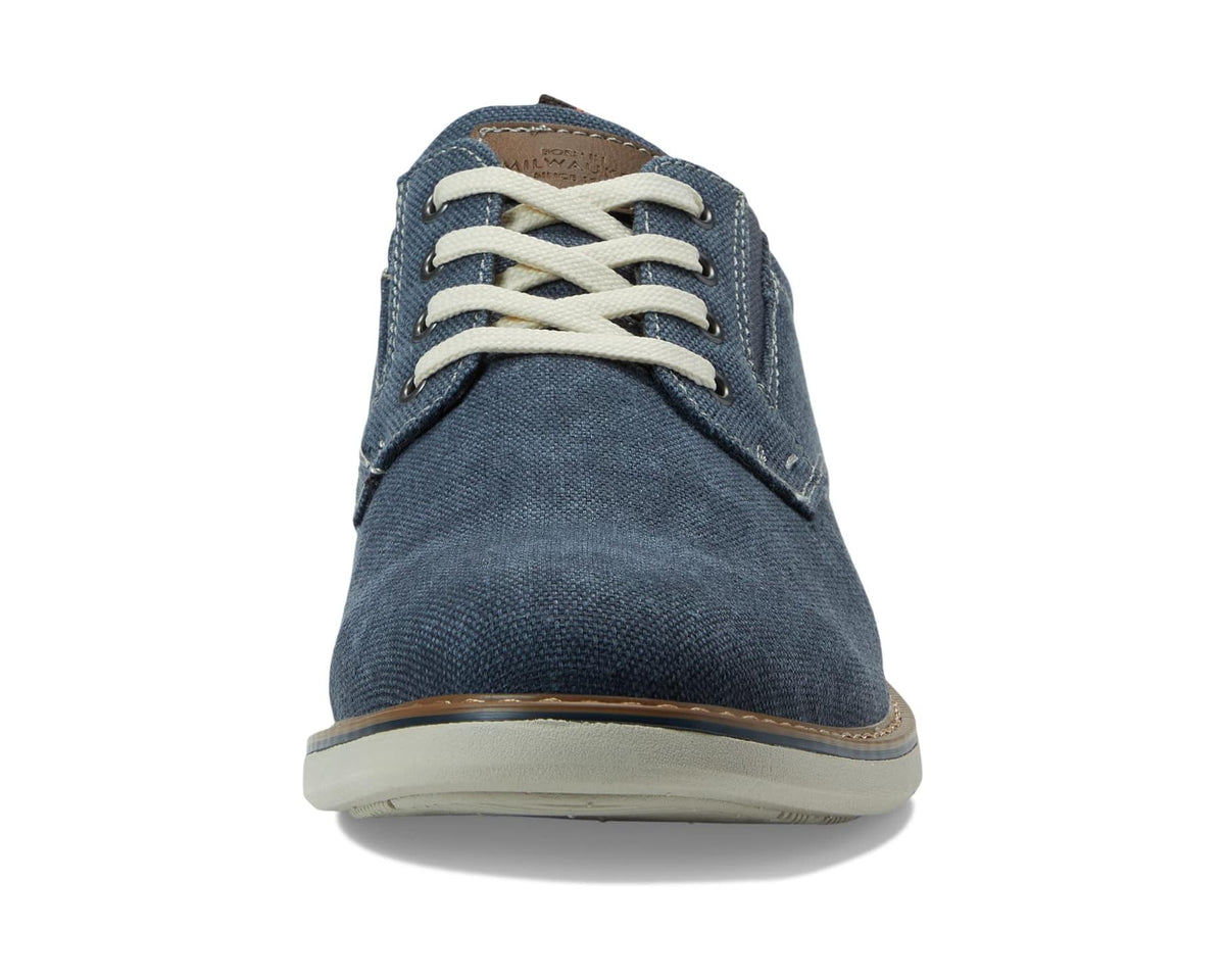 Men's Nunn Bush Otto Canvas Plain Toe Oxford Blue