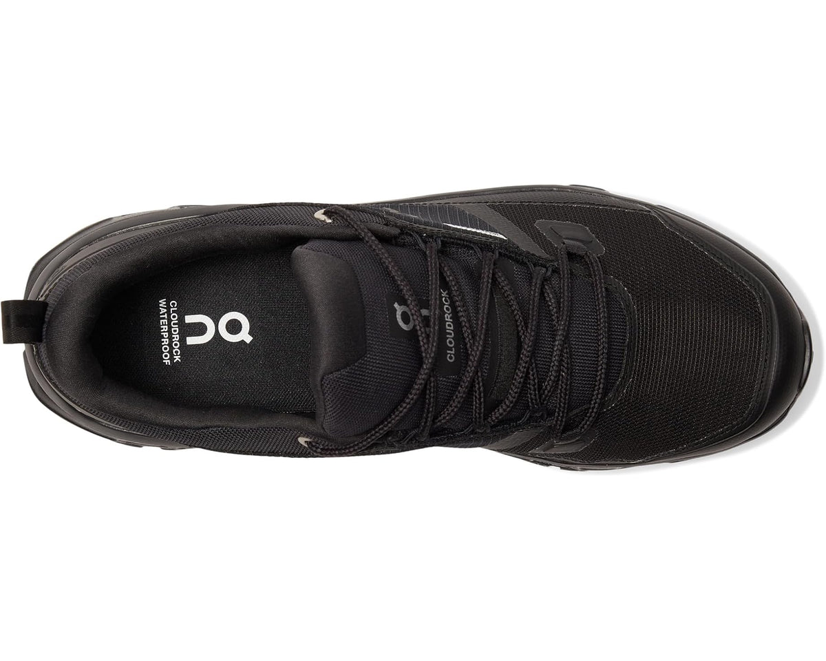 Men's On Cloudrock Low Waterproof Black/Black