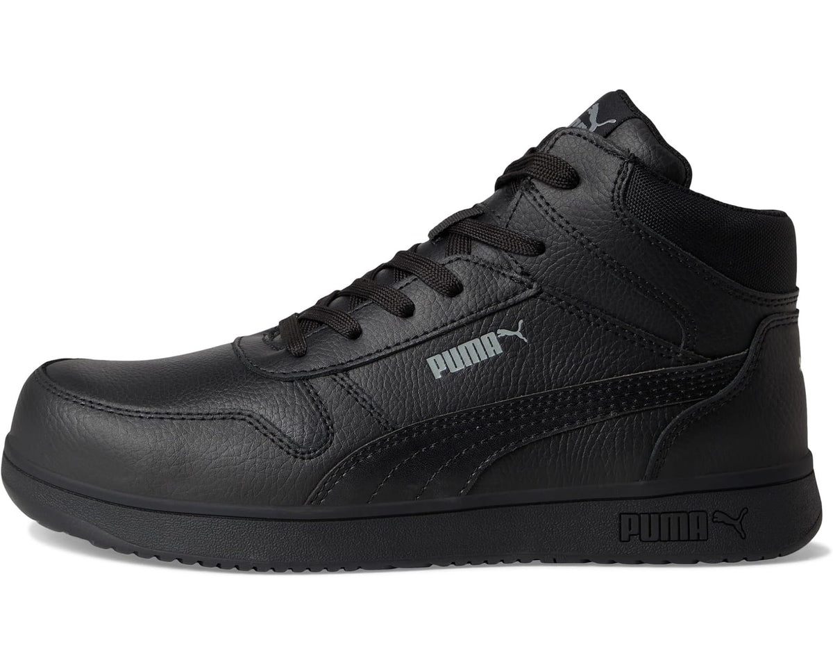 Men's PUMA Safety Frontcourt Leather Mid ASTM EH Black