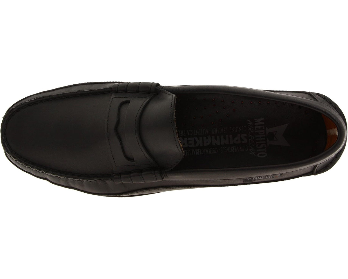 Men's Mephisto Cap Vert Black Smooth Leather