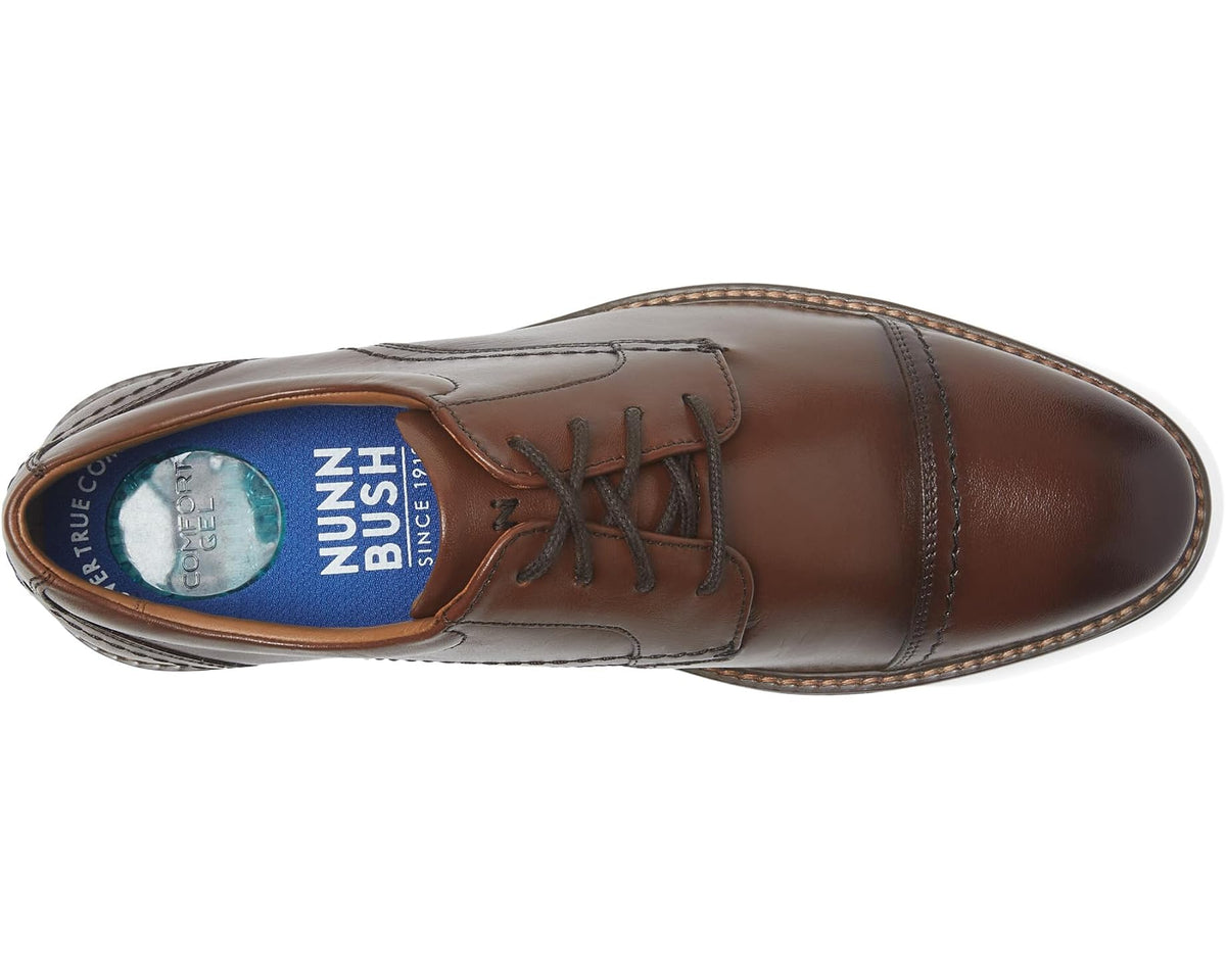 Men's Nunn Bush Calderone Cap Toe Oxford Cognac