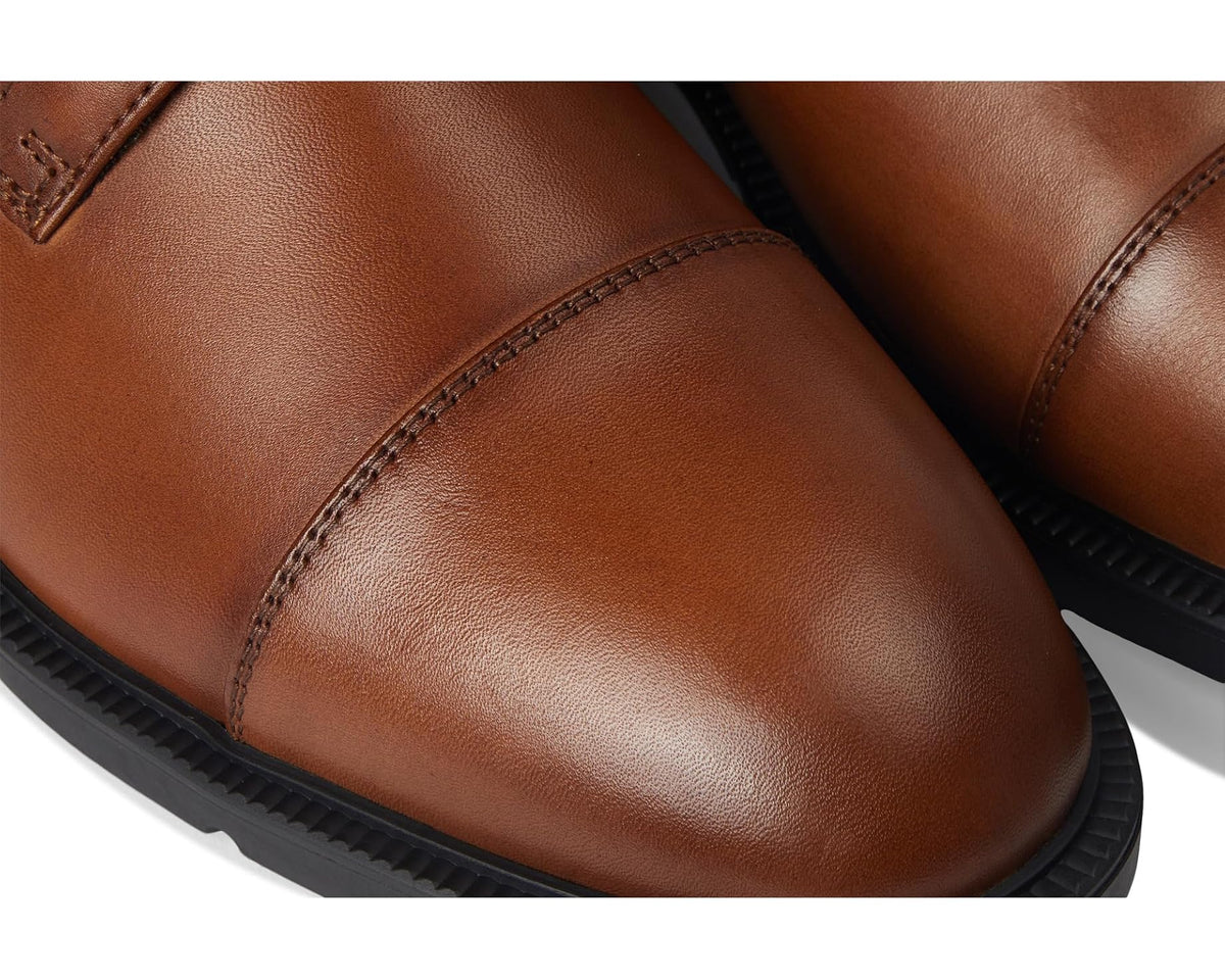 Men's Nunn Bush Kore Icon Cap Toe Oxford Easy-on Easy-off Dress Casual Shoe Cognac