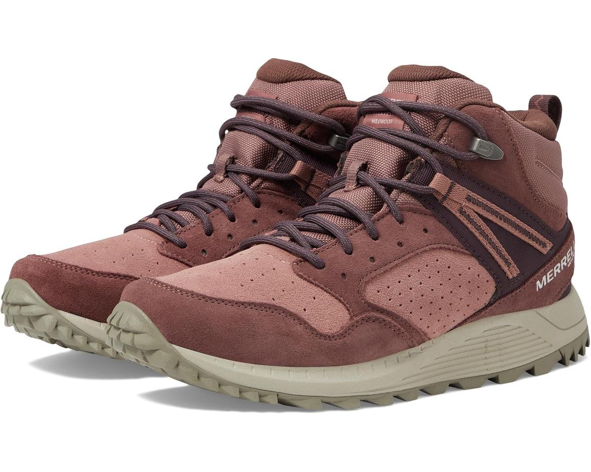 Men's Merrell Wildwood Mid LTR Waterproof Marron/Burlwood