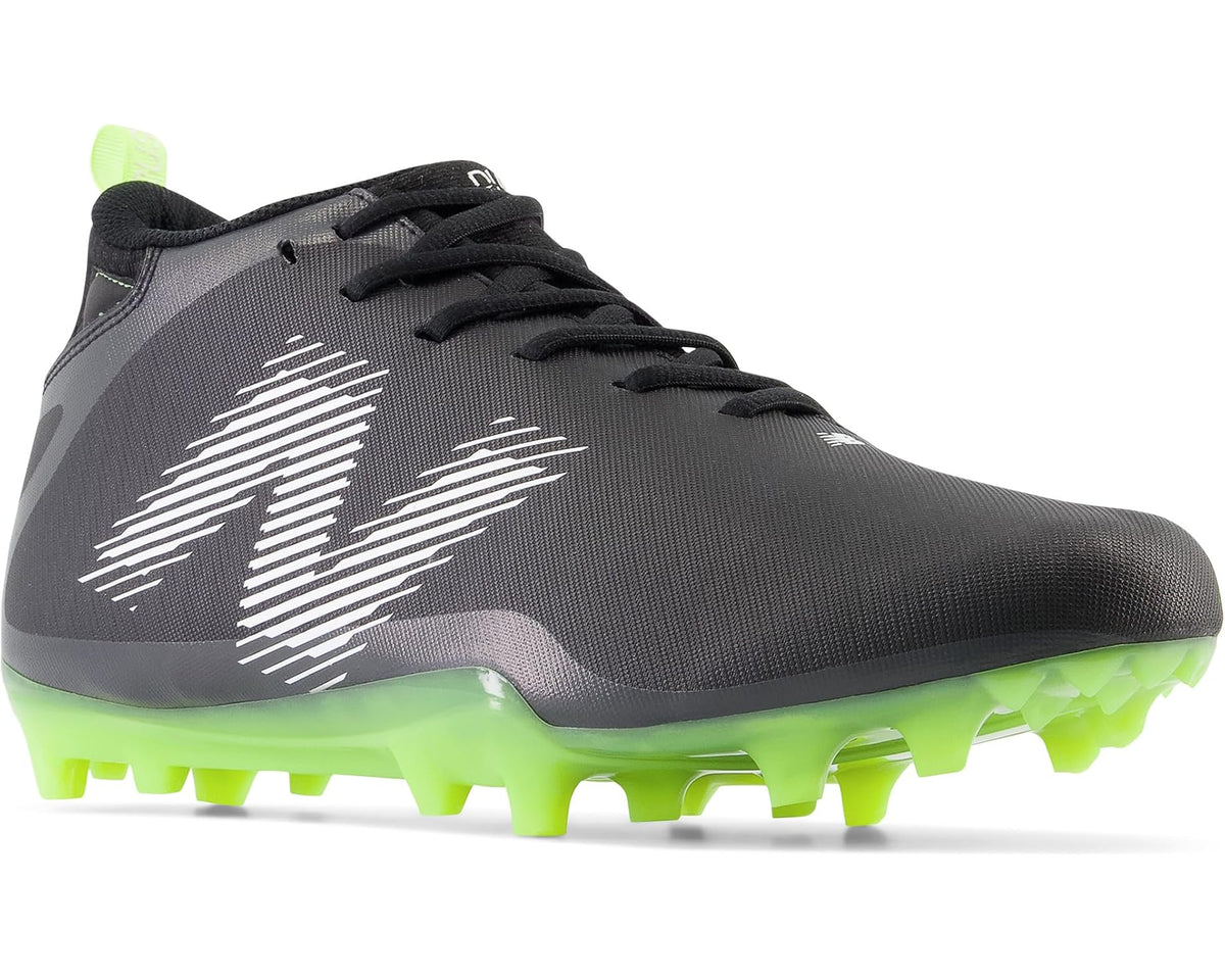 Men's New Balance Rush V4 Mid Lacrosse Cleats Black/Black