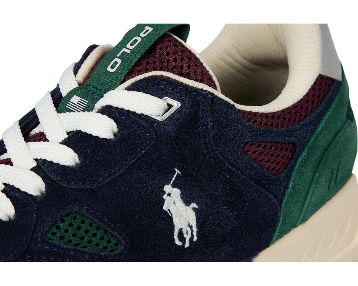 Men's Polo Ralph Lauren Jogger Suede & Mesh Sneakers Madison Ave Color-Block