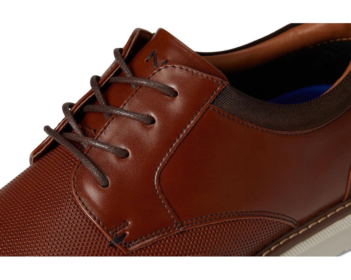 Men's Nunn Bush Chase 2.0 Wingtip Oxford Casual Contemporary Lace Up Cognac