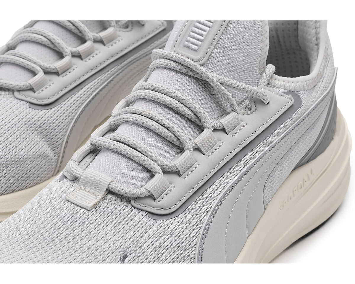 Men's PUMA Darter Pro 2 Running Shoes Feather Gray/Warm White/Gray Echo