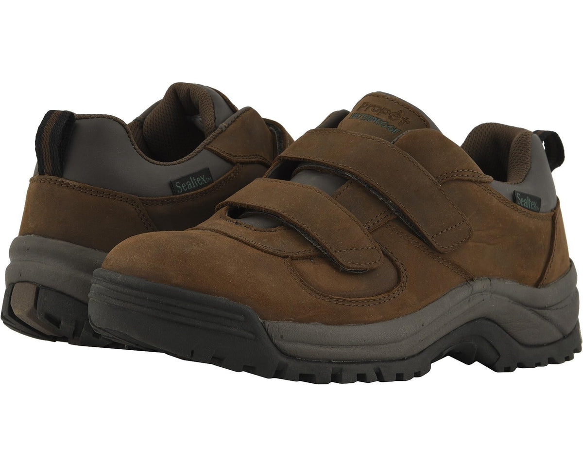 Men's Propet Cliff Walker Low Strap Brown Crazy Horse