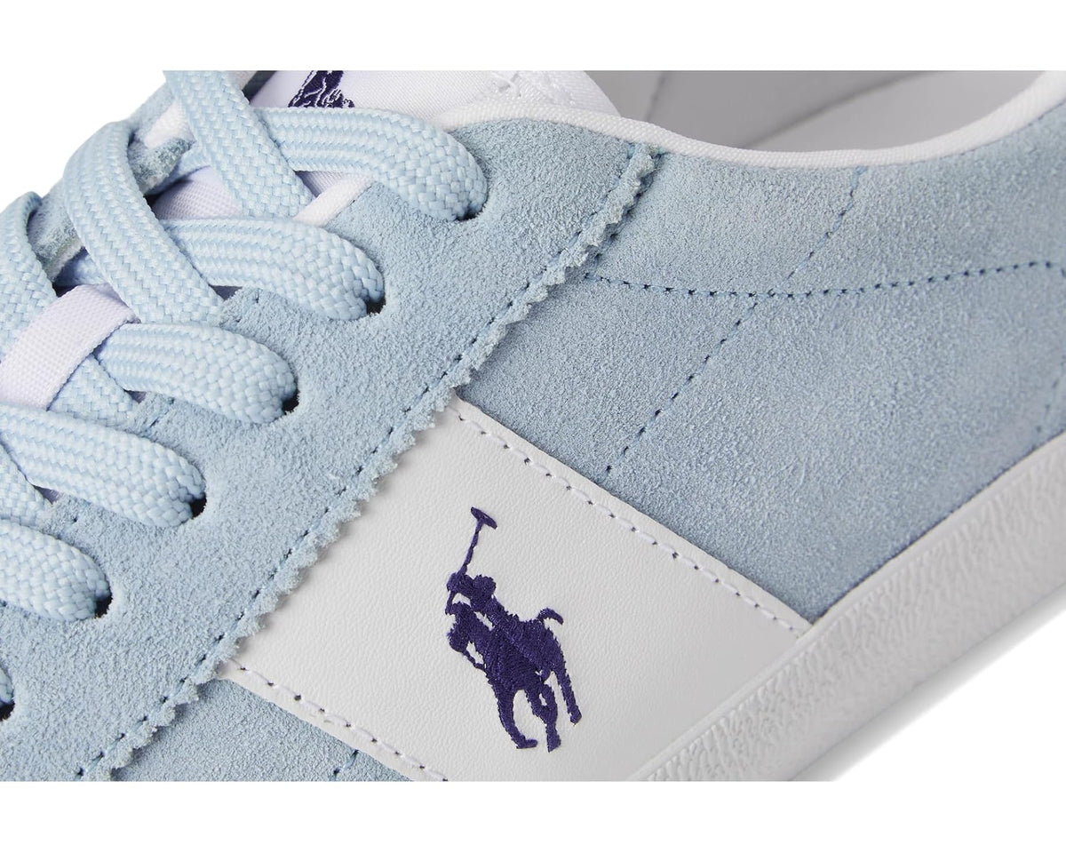 Men's Polo Ralph Lauren Court Vulc Leather-suede Sneaker Light Blue