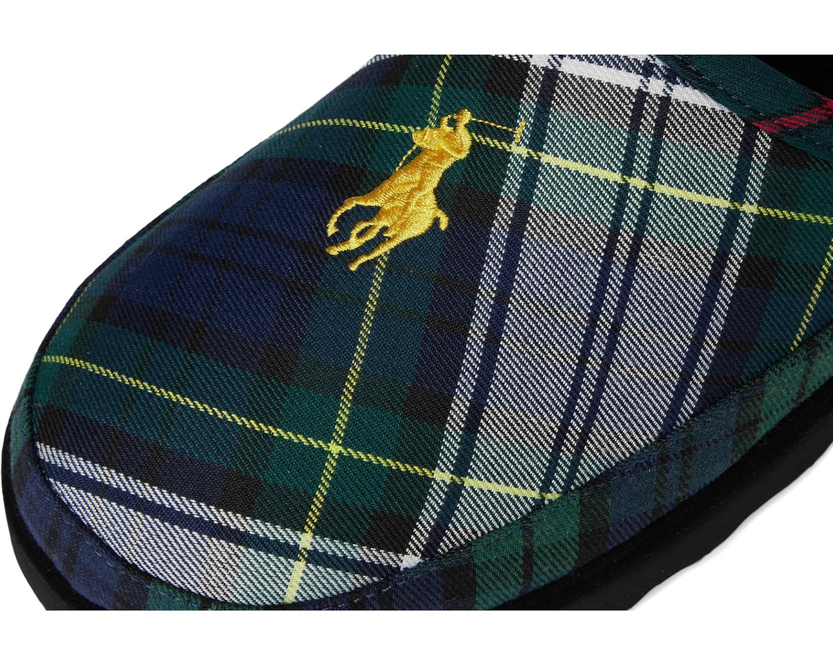 Men's Polo Ralph Lauren Reade Scuff Slippers Blackwatch Plaid