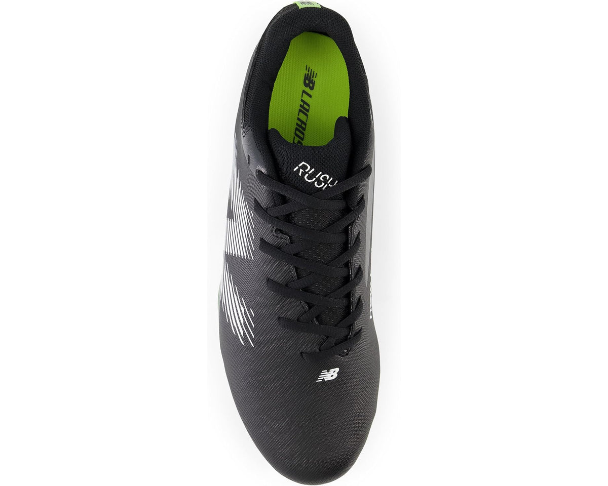 Men's New Balance Rush V4 Low Lacrosse Cleats Black/Black
