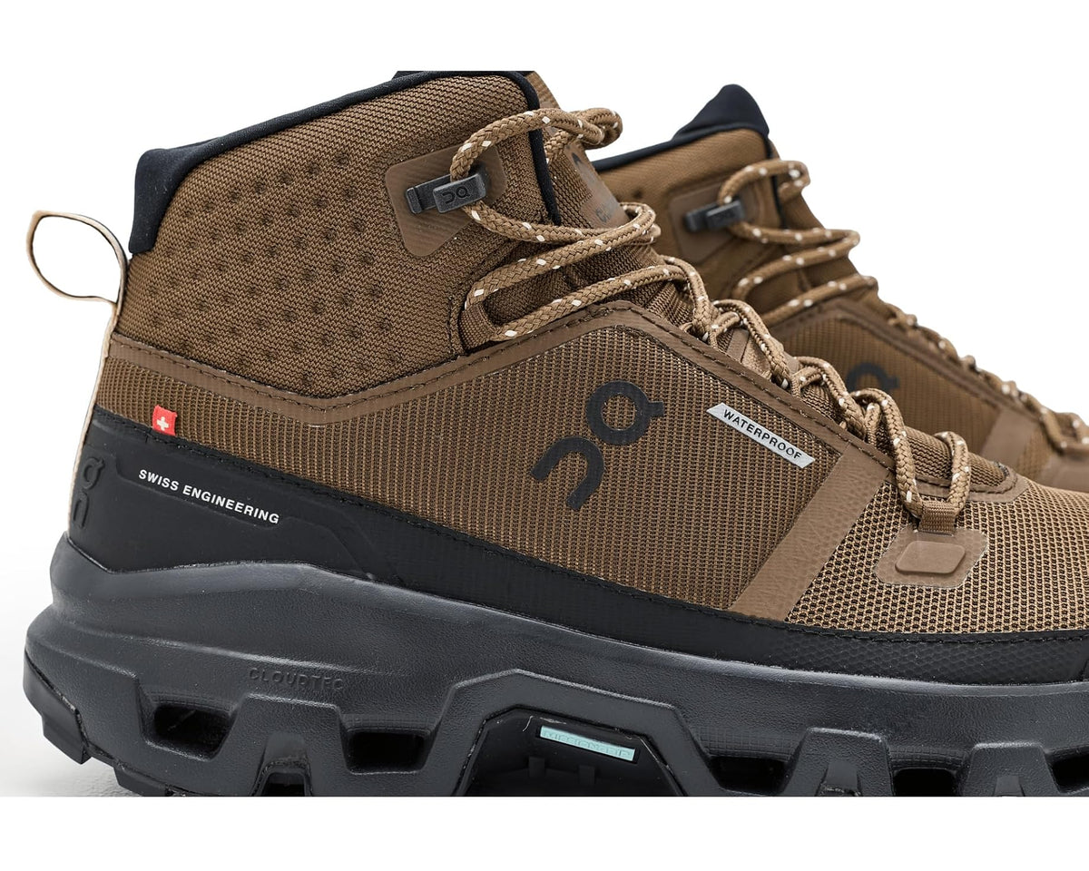 Men's On Cloudrock Mid Waterproof Earth/Black