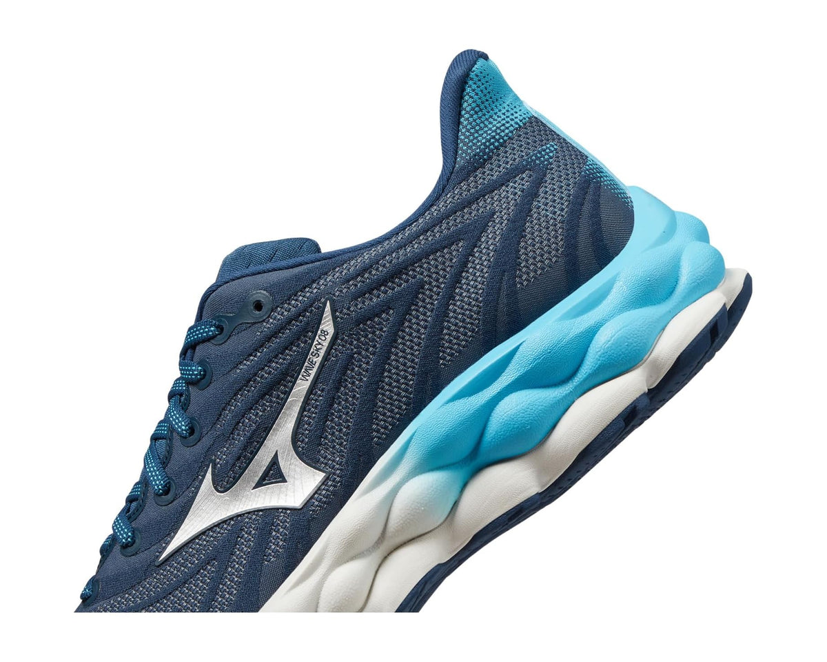 Men's Mizuno Wave Sky 8 Blue Wng/Teal Silver