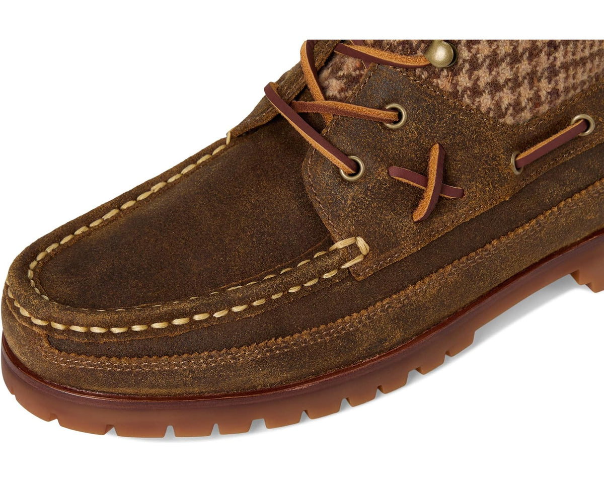 Men's Polo Ralph Lauren Ranger Mid Suede & Wool Tweed Boots Tweed Colorblock