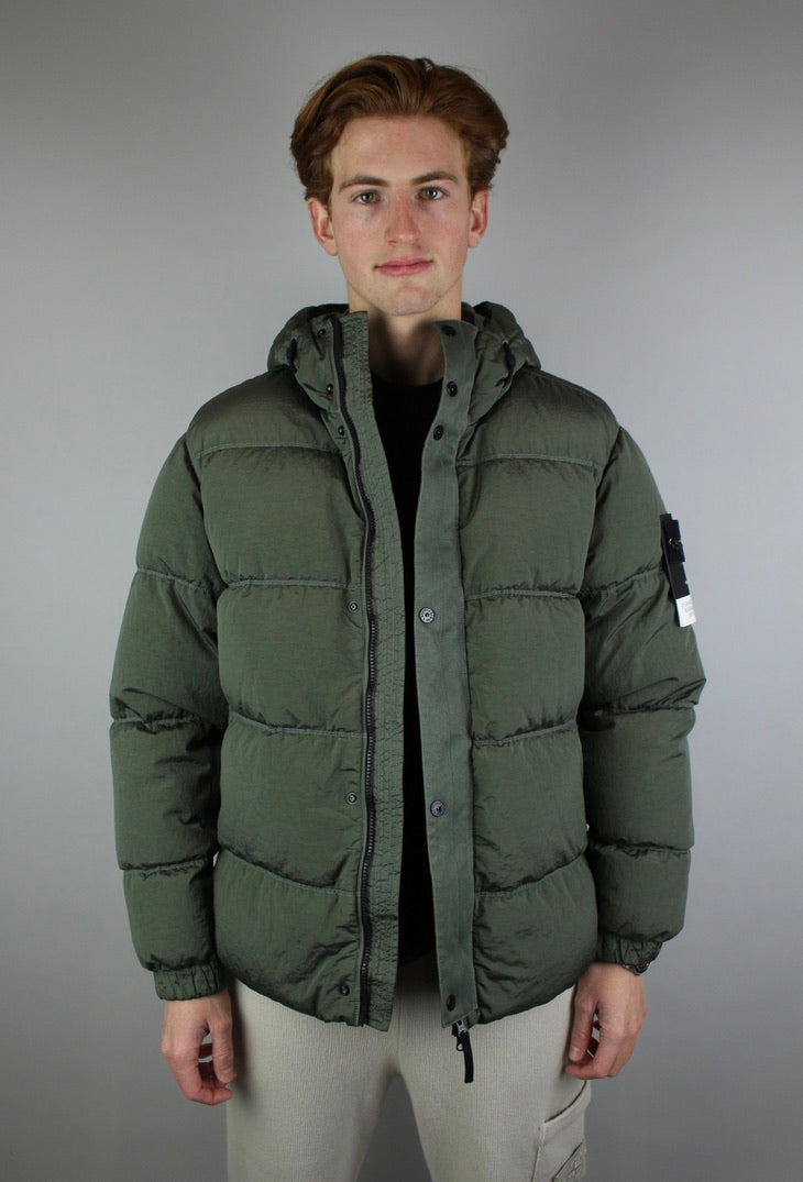 Stone Island Nylon Metal Hooded Down Jacket 'Green'
