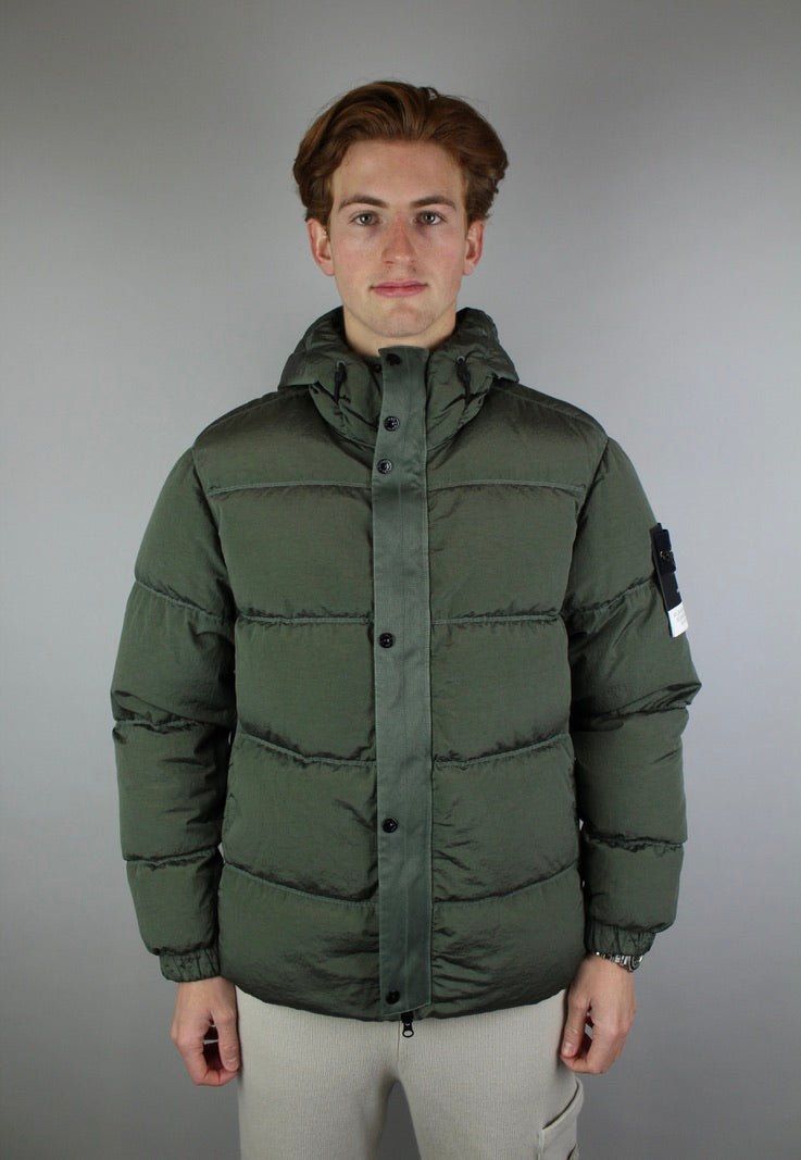 Stone Island Nylon Metal Hooded Down Jacket 'Green'