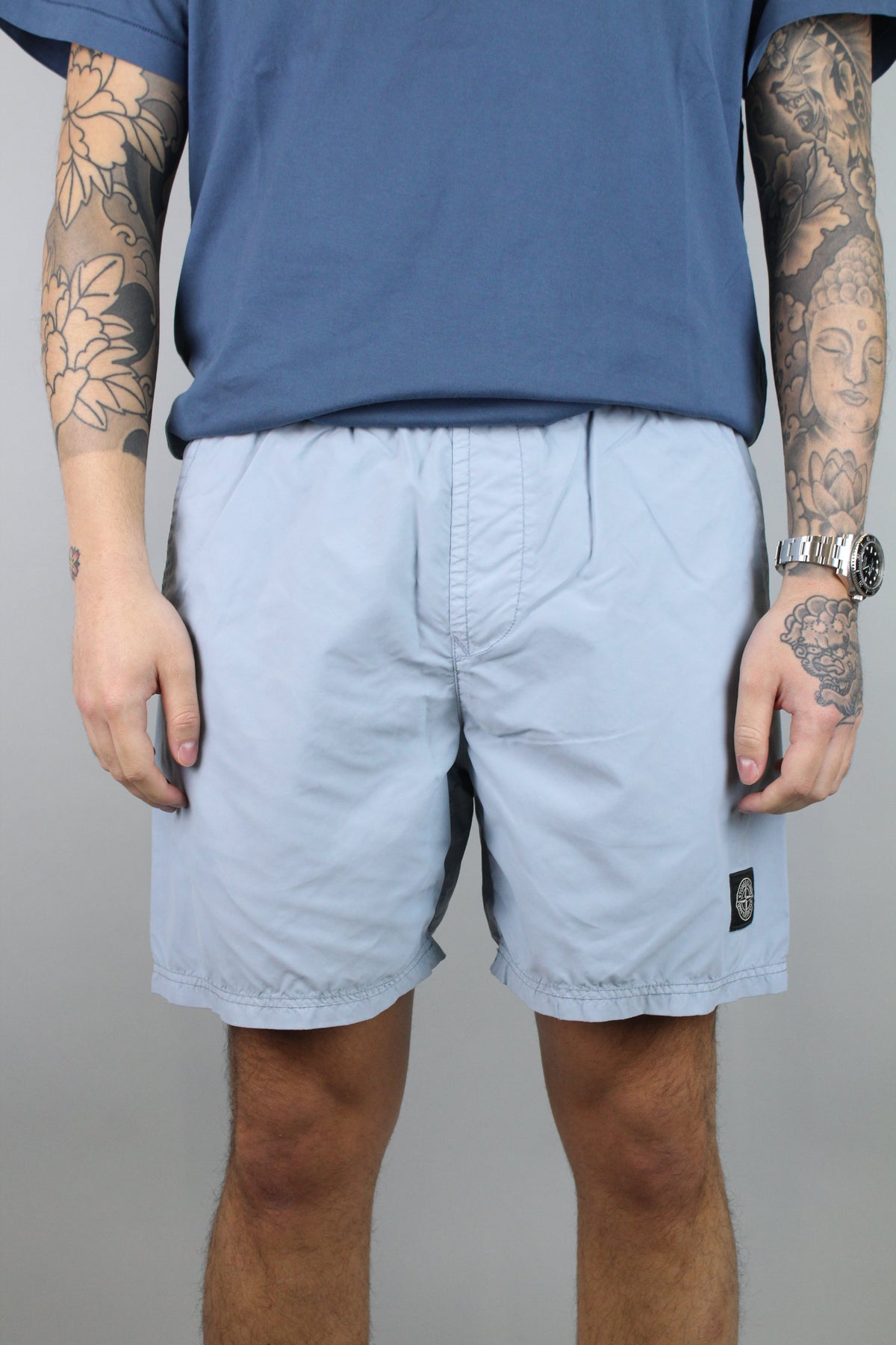Stone Island Compass Logo Swim Shorts 'Sky Blue'
