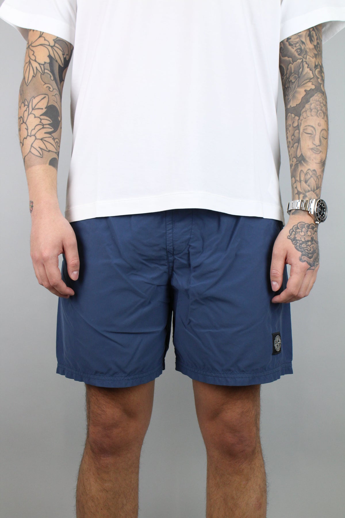 Stone Island Compass Logo Swim Shorts 'Navy Blue'