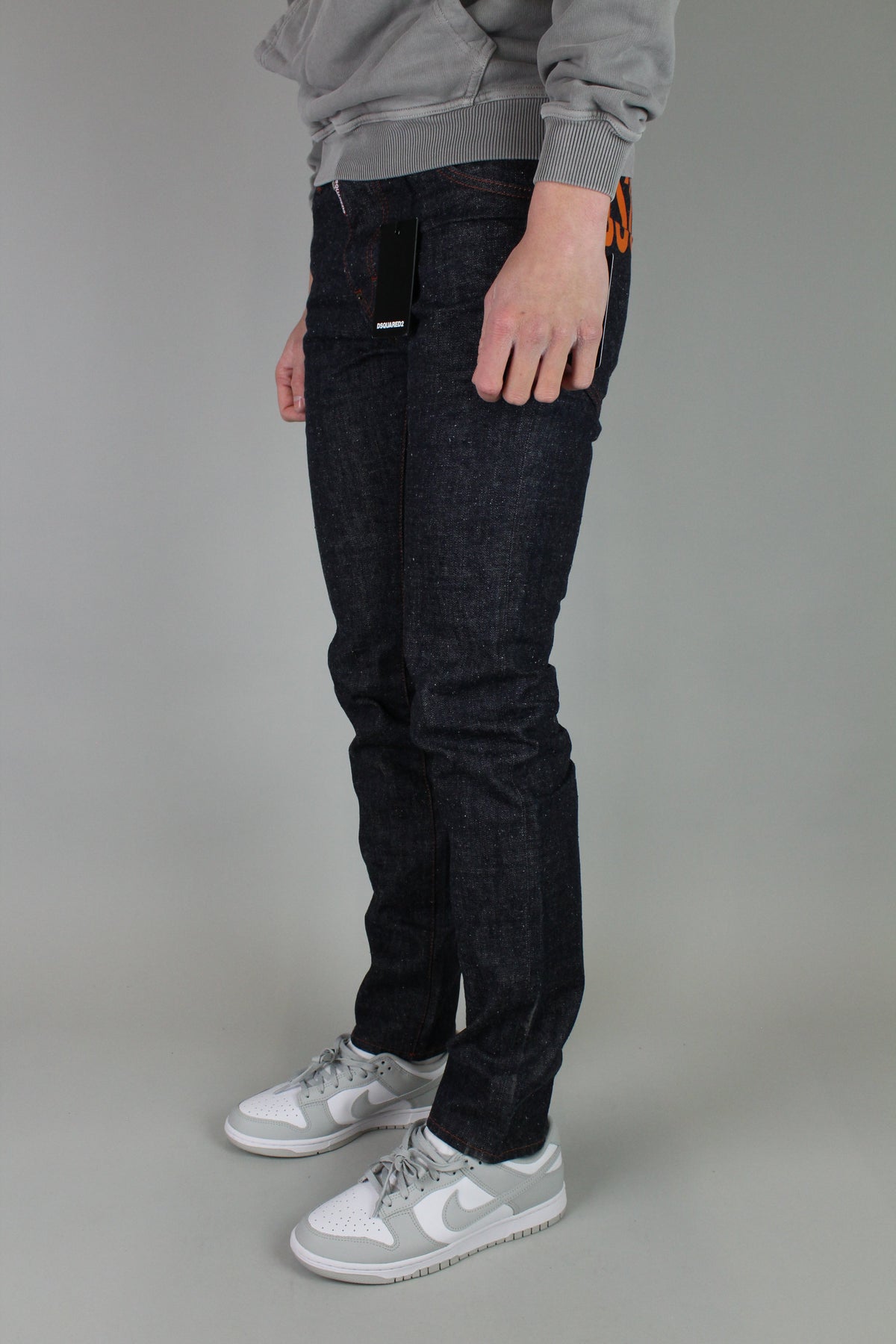 Dsquared2 Cool Guy Back Logo Extra Slim Jeans 'Blue/Orange' - Size 46 (ARCHIVE)