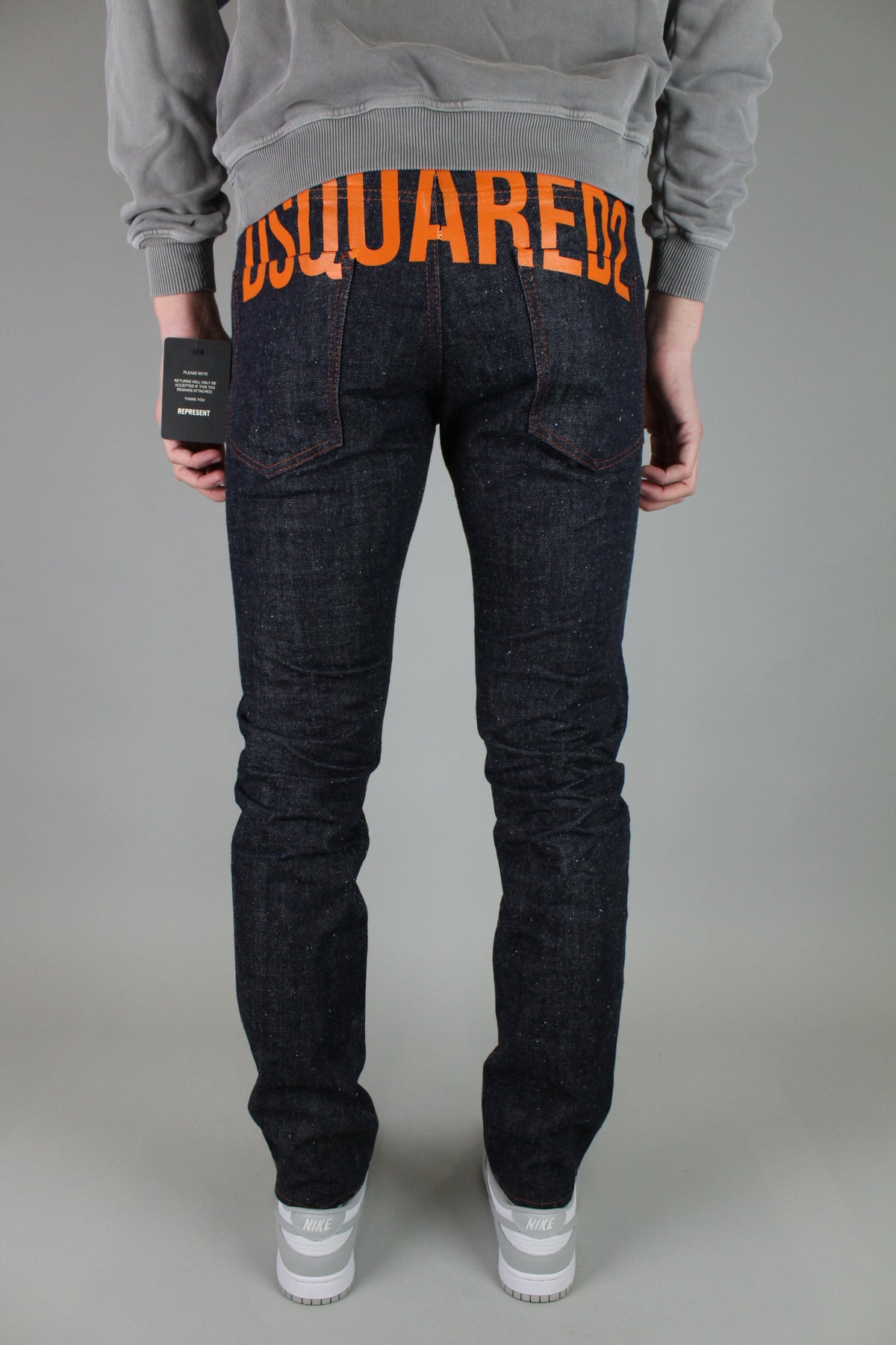 Dsquared2 Cool Guy Back Logo Extra Slim Jeans 'Blue/Orange' - Size 46 (ARCHIVE)