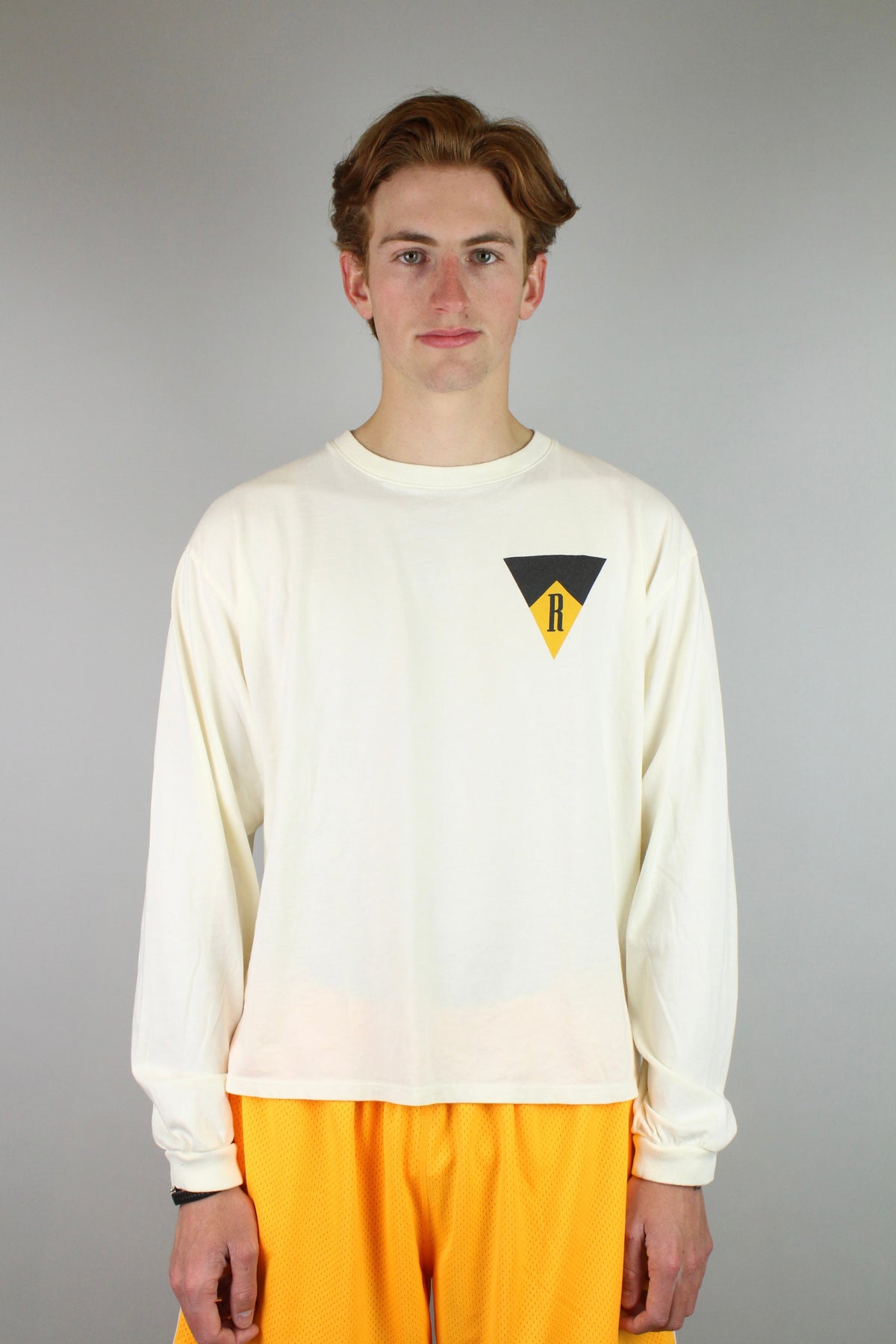 Rhude Blood And Mud Long Sleeve Tee 'White'
