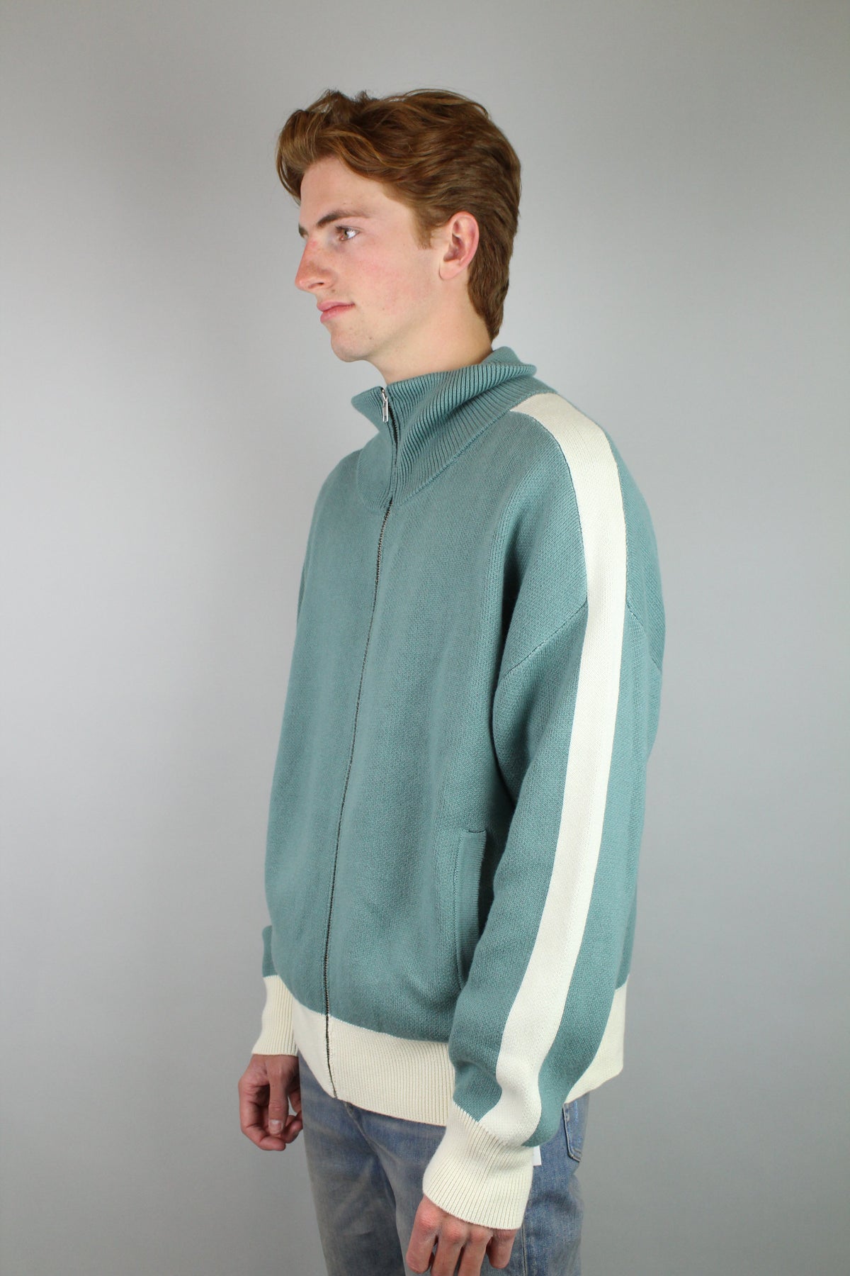 Rhude Zip-Up Track Jacket 'Ivory/Sage'